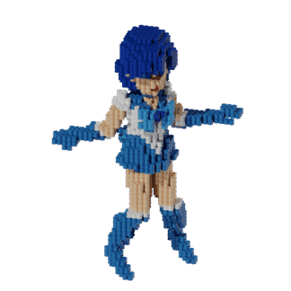 Patrón Sailor Moon - Sailor Mercury. – fusebeads