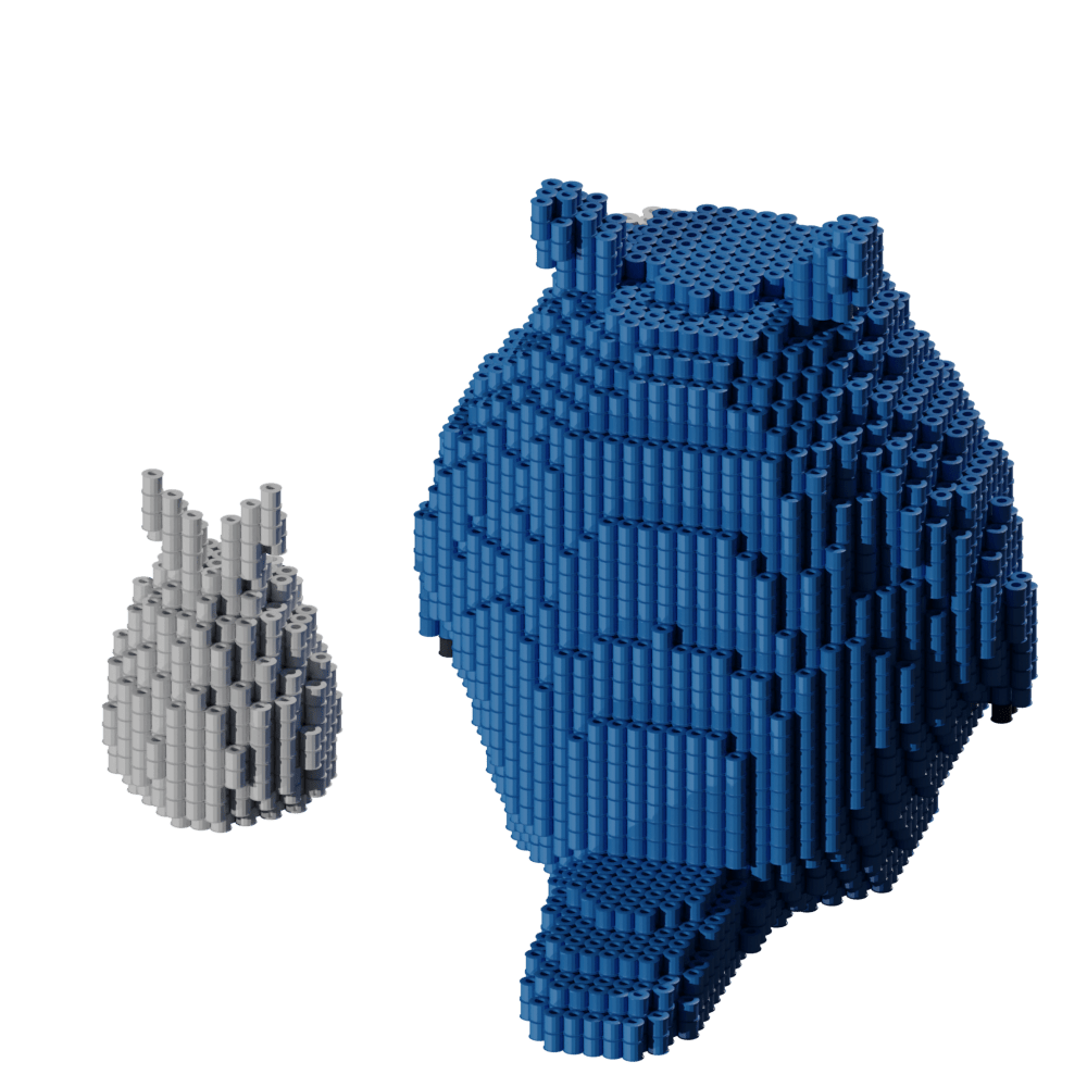 Patrón Estudio Ghibli Totoro azul. – fusebeads