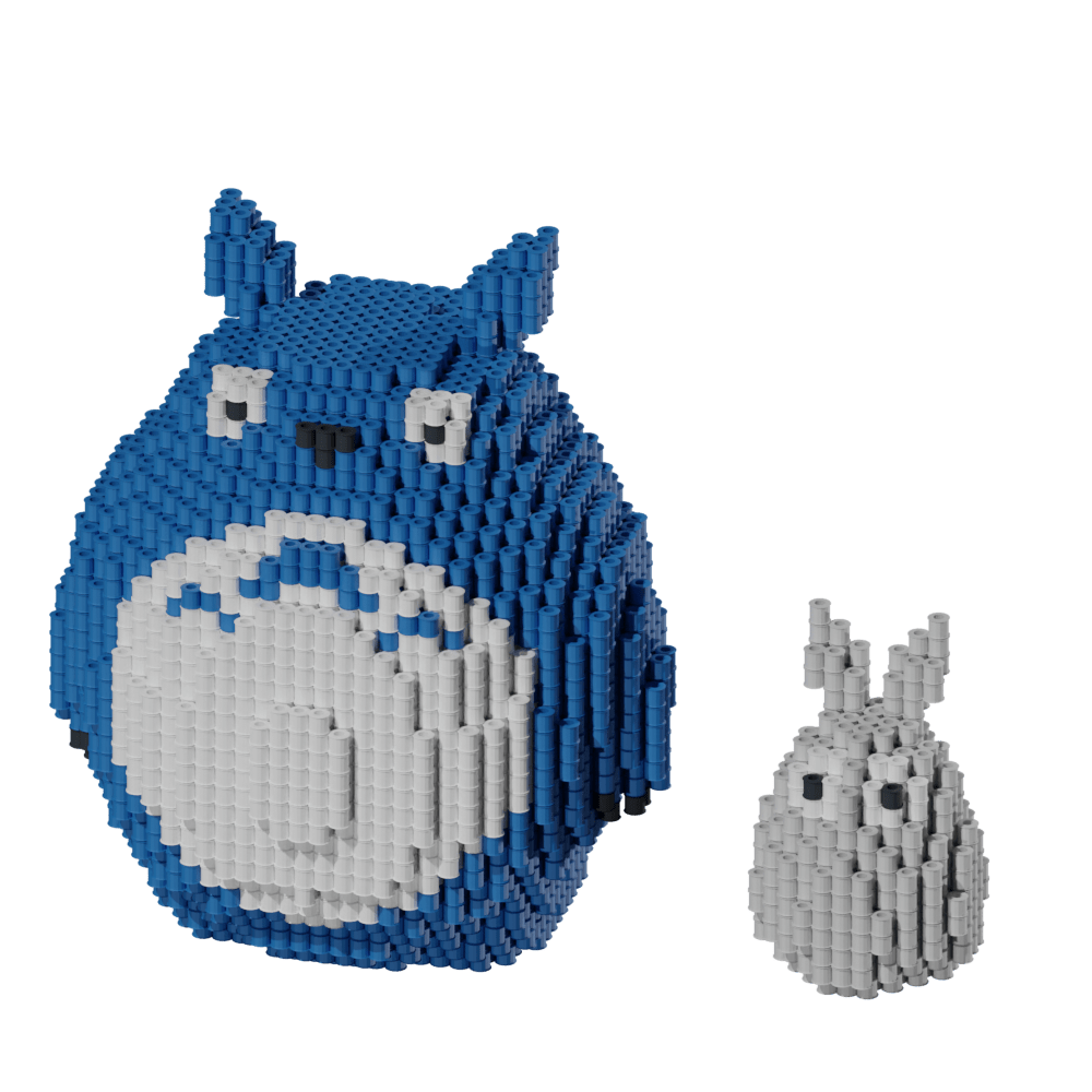 Patrón Estudio Ghibli Totoro azul. – fusebeads