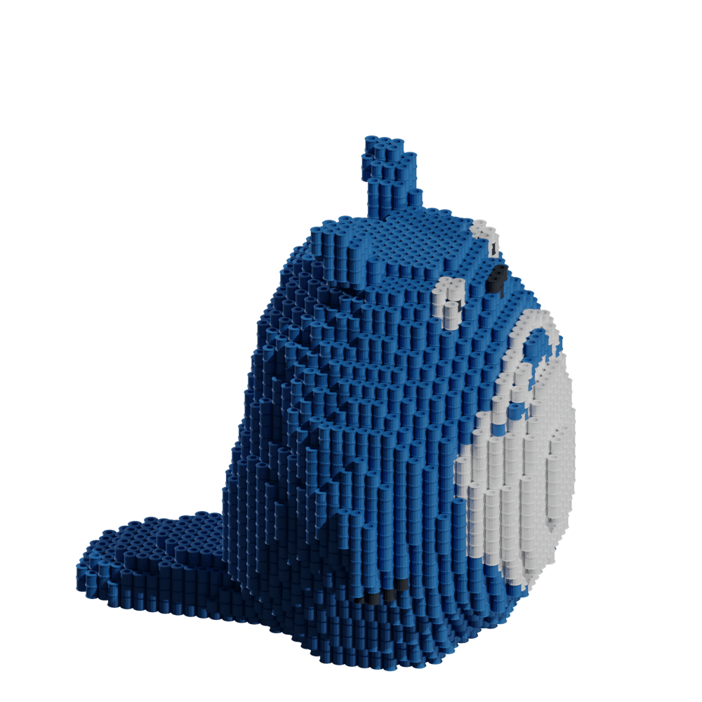 Patrón Estudio Ghibli Totoro azul. – fusebeads