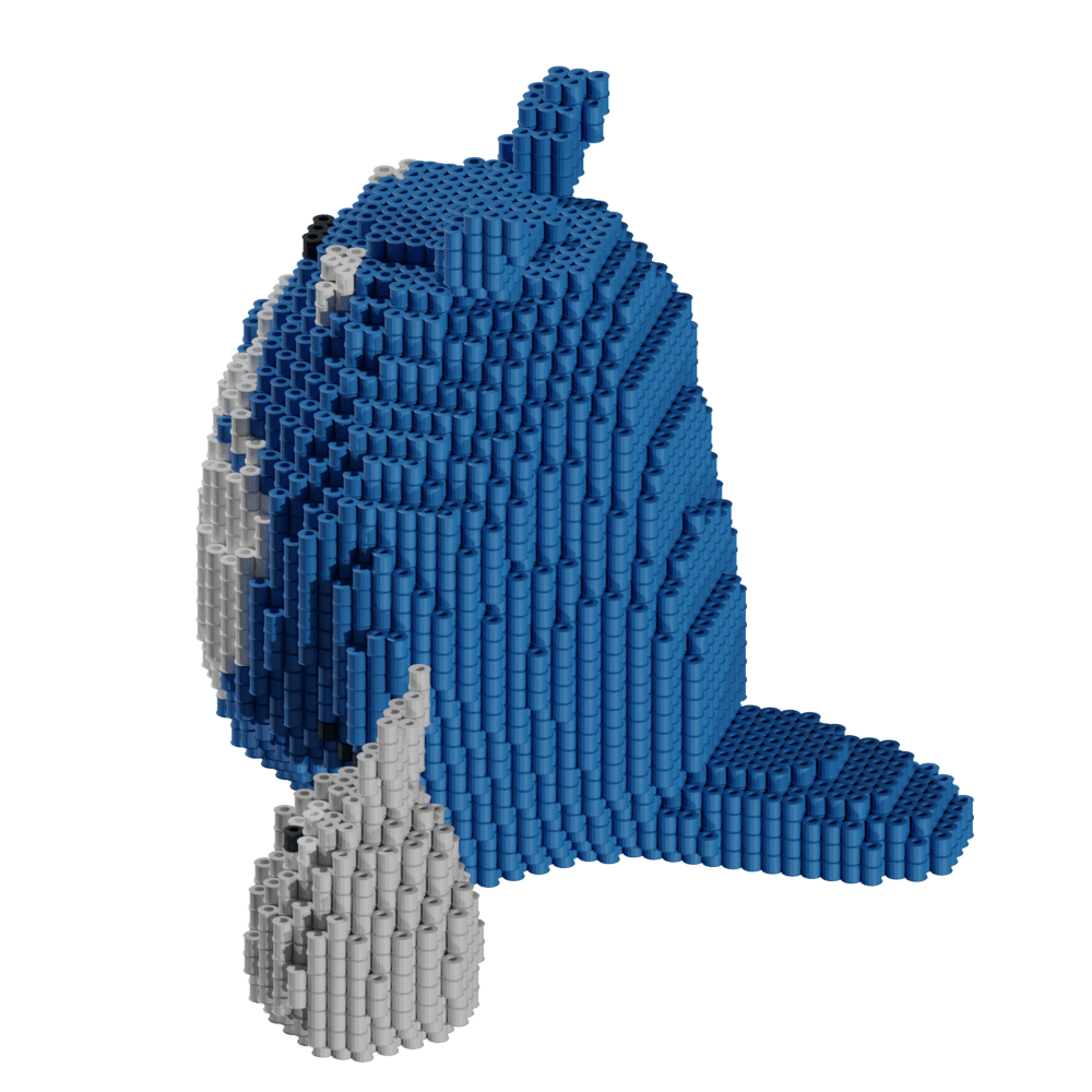 Patrón Estudio Ghibli Totoro azul. – fusebeads