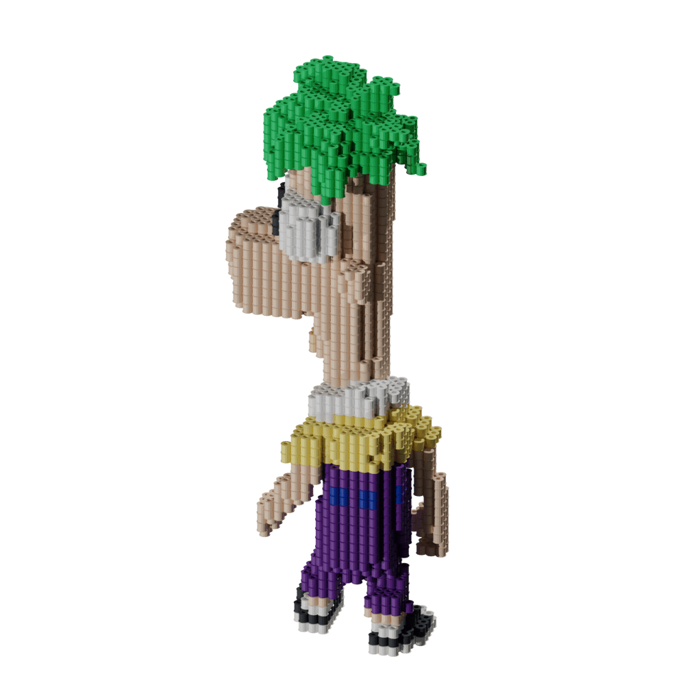 Patrón Phineas & Ferb Ferb – fusebeads