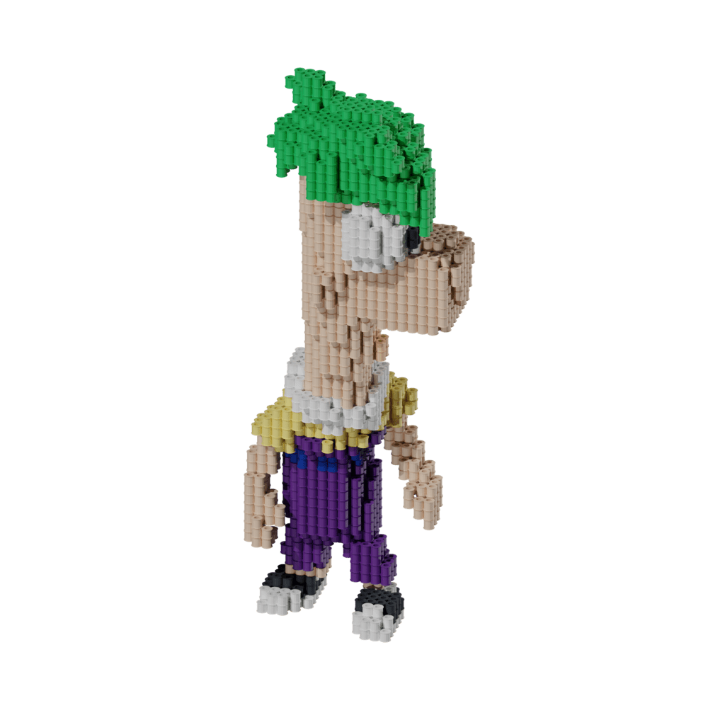 Patrón Phineas & Ferb Ferb – fusebeads