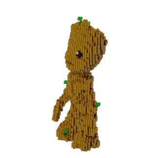Patrón Guardianes de la Galaxia - Groot chibi. – fusebeads