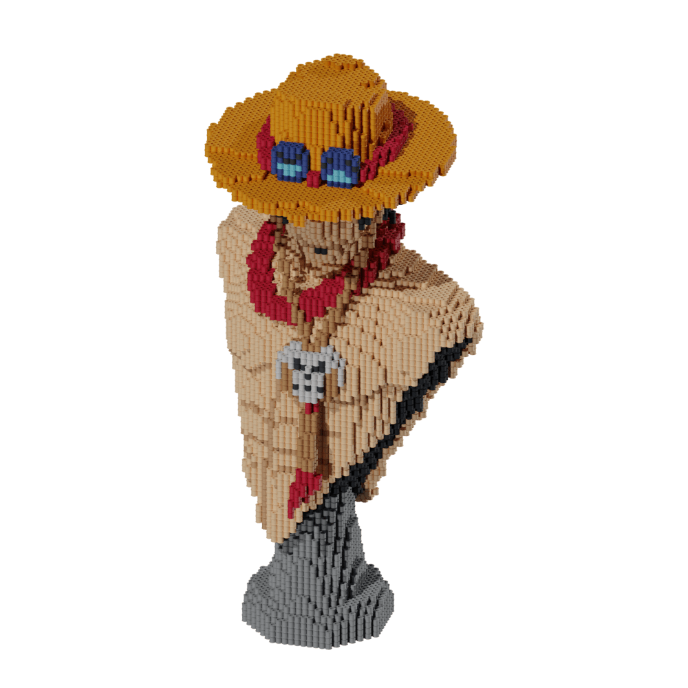 Patrón One Piece - Busto Ace – fusebeads