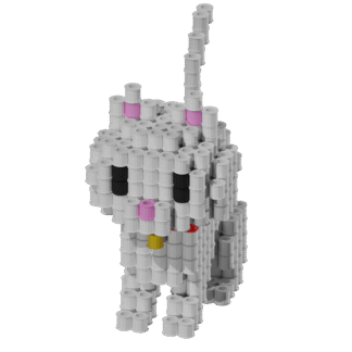 Patron Gatito Blanco Kawaii – fusebeads